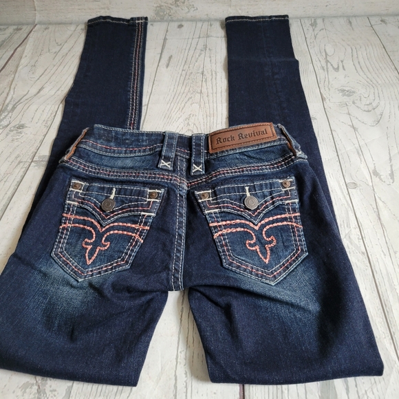Rock Revival Alivia Womens Skinny Stretch Jeans Sz 24 - Picture 4 of 6